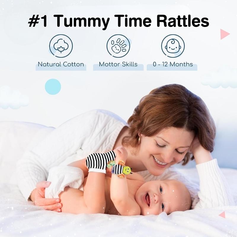 CrawlySensory Bundle (x2 Wrist + x2 Baby Socks)