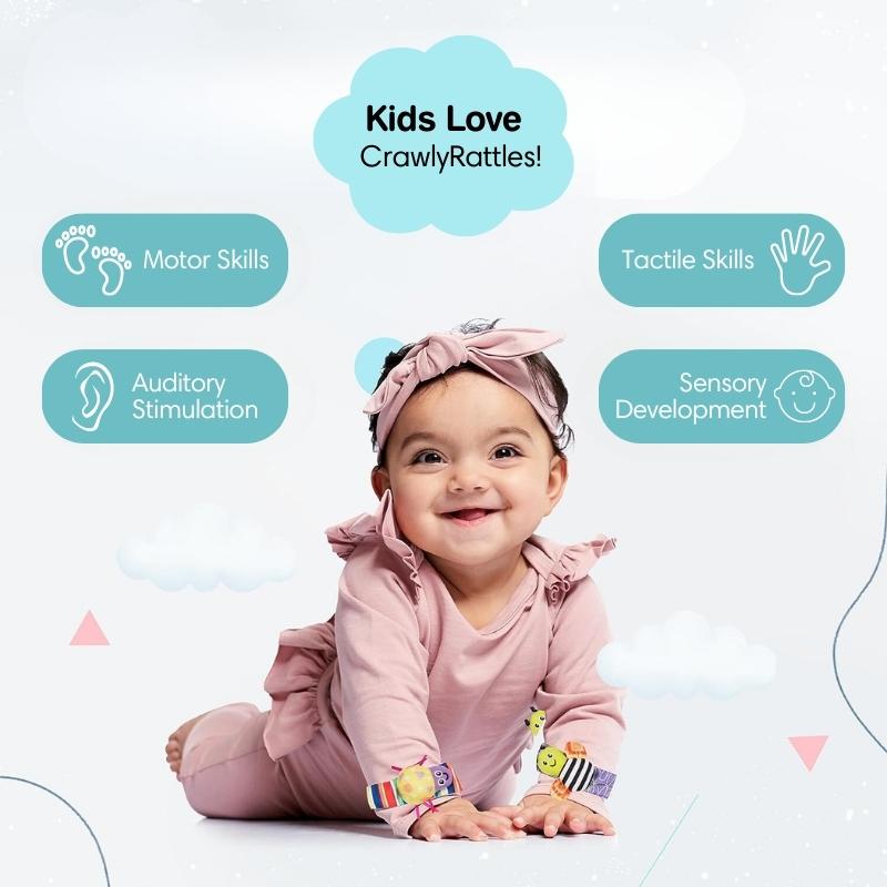 CrawlySensory Bundle (x2 Wrist + x2 Baby Socks)