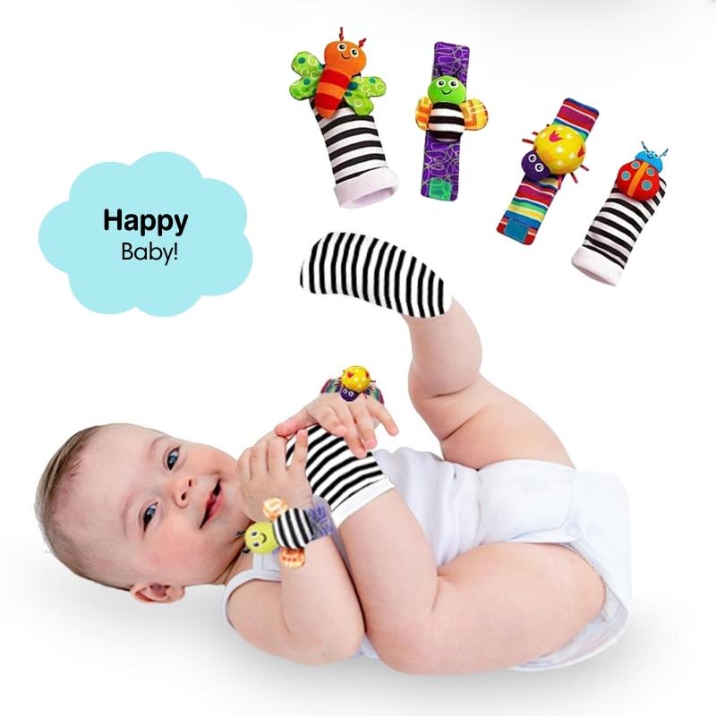 CrawlySensory Bundle (x2 Wrist + x2 Baby Socks)