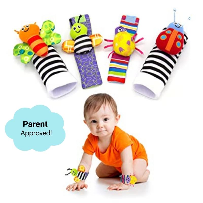 CrawlySensory Bundle (x2 Wrist + x2 Baby Socks)